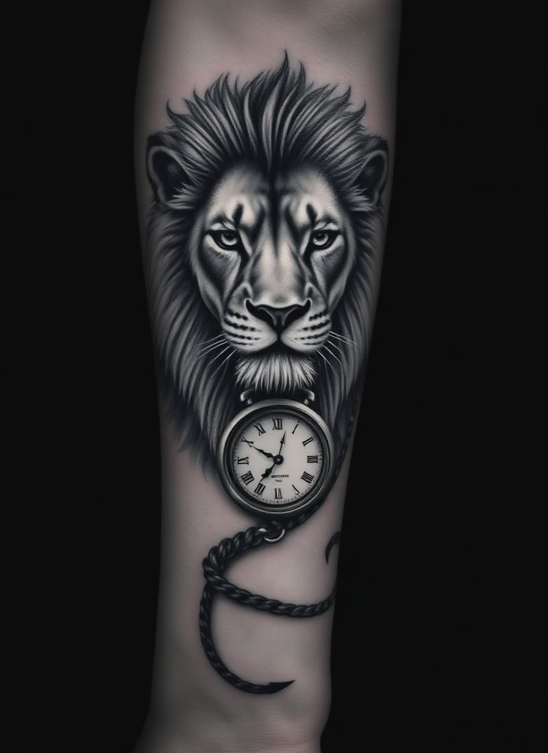 Tatuagem autoral — Leão realismo