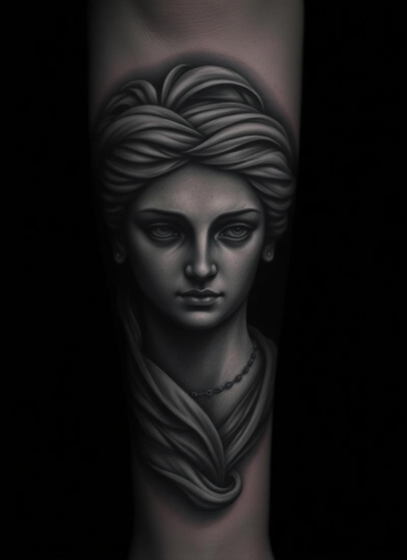 Tatuagem autoral — Estátua clássica