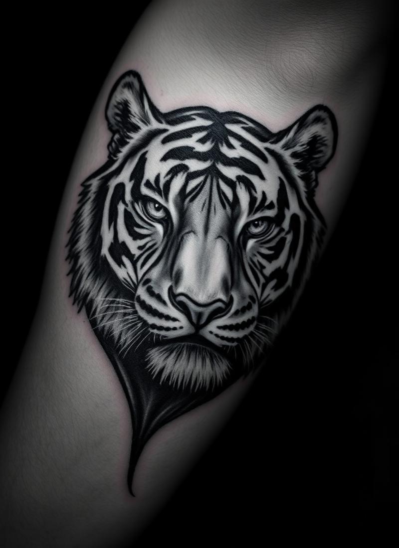 Tatuagem autoral — Tigre realismo