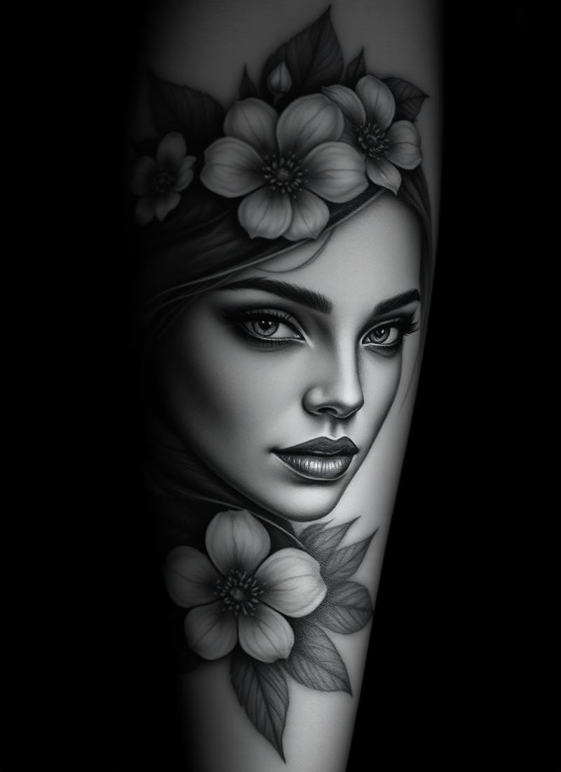 Tatuagem autoral — Retrato feminino